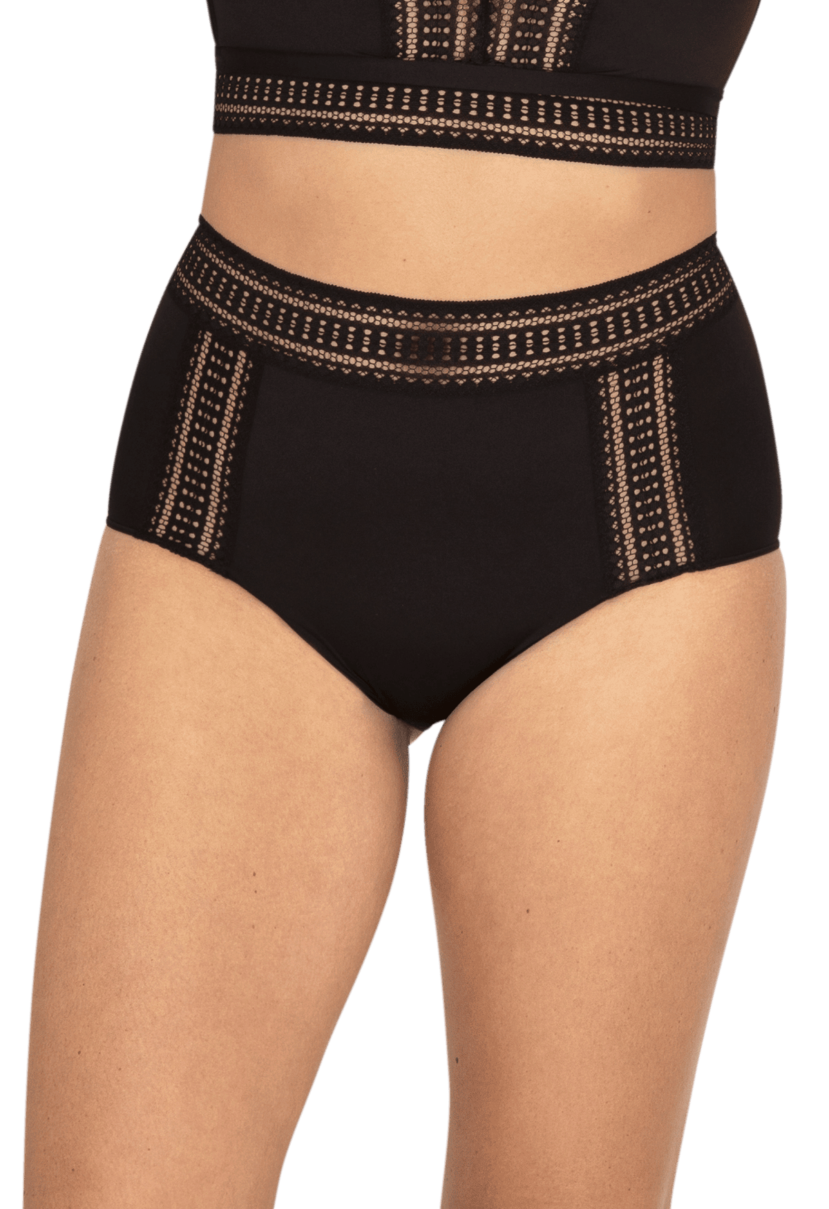 Culotte taille haute Arty Graphik - Noir