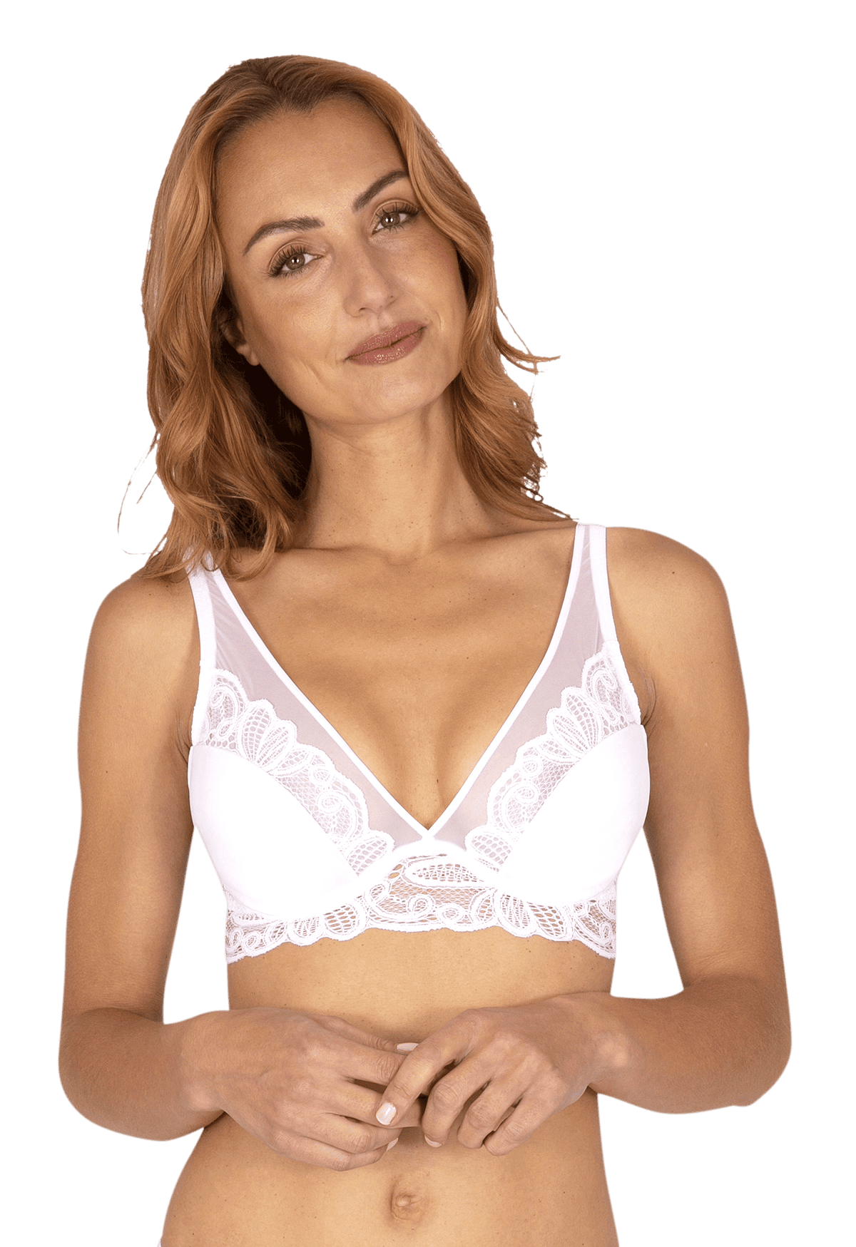 Soutien-gorge à coques Dentelle Envoûtante - Blanc