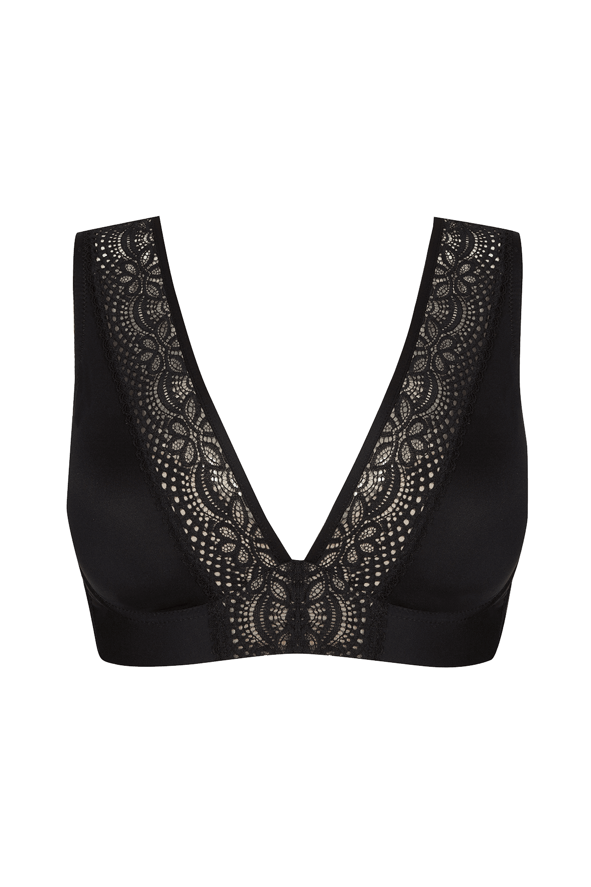 Soutien-gorge coques en dentelle et microfibre L'irrésistible - Noir