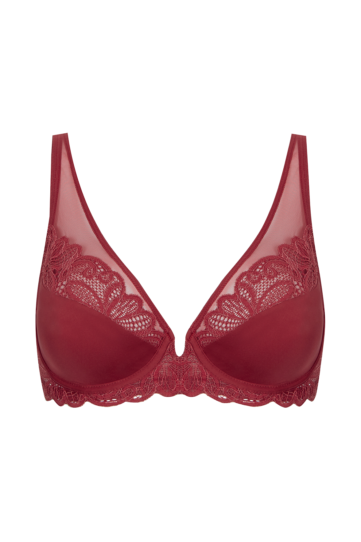 Soutien-gorge à armatures Dentelle Envoûtante - Rouge rubis