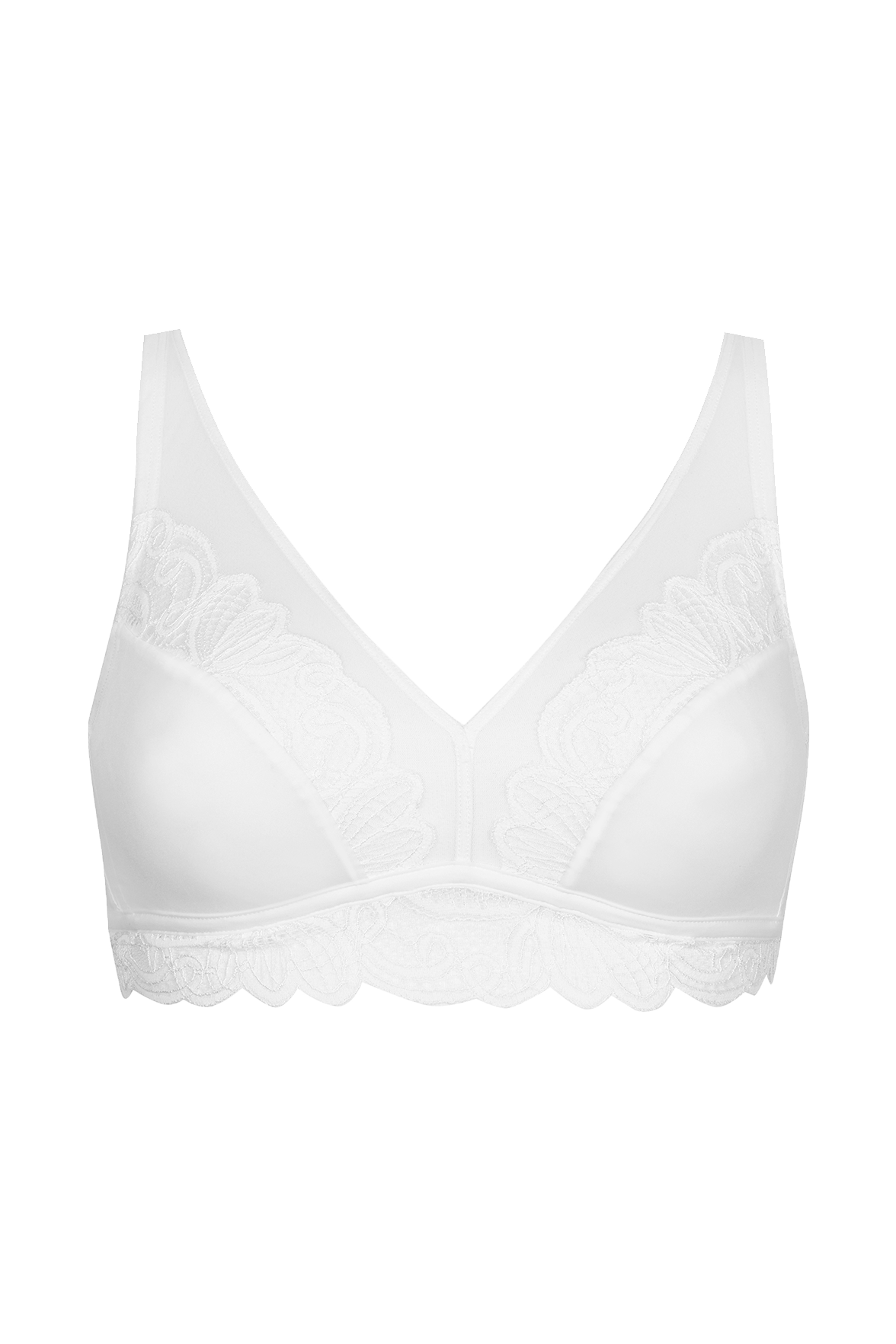Soutien-gorge sans armatures Dentelle Envoûtante - Blanc