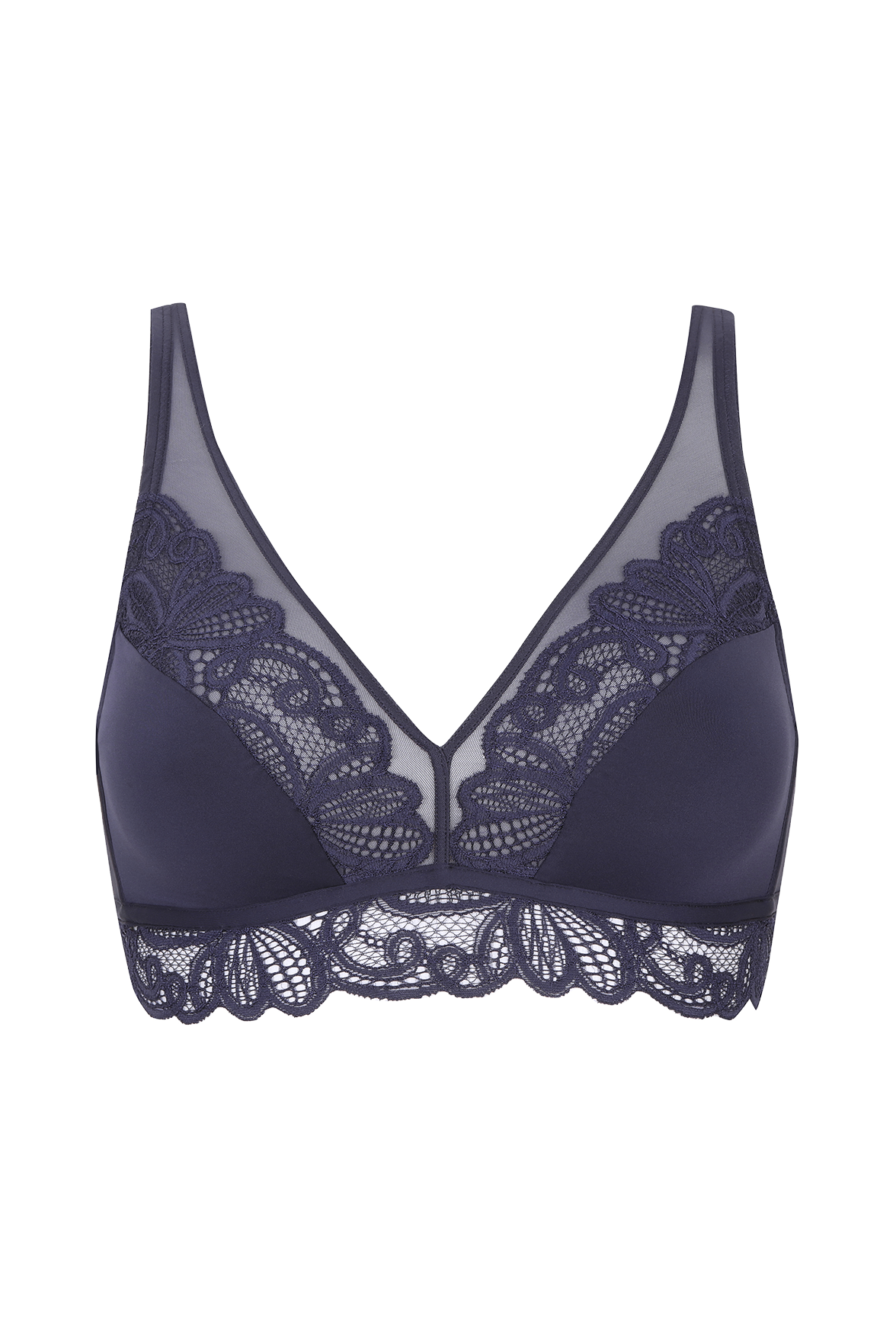 Soutien-gorge sans armatures Dentelle Envoûtante - Bleu nuit