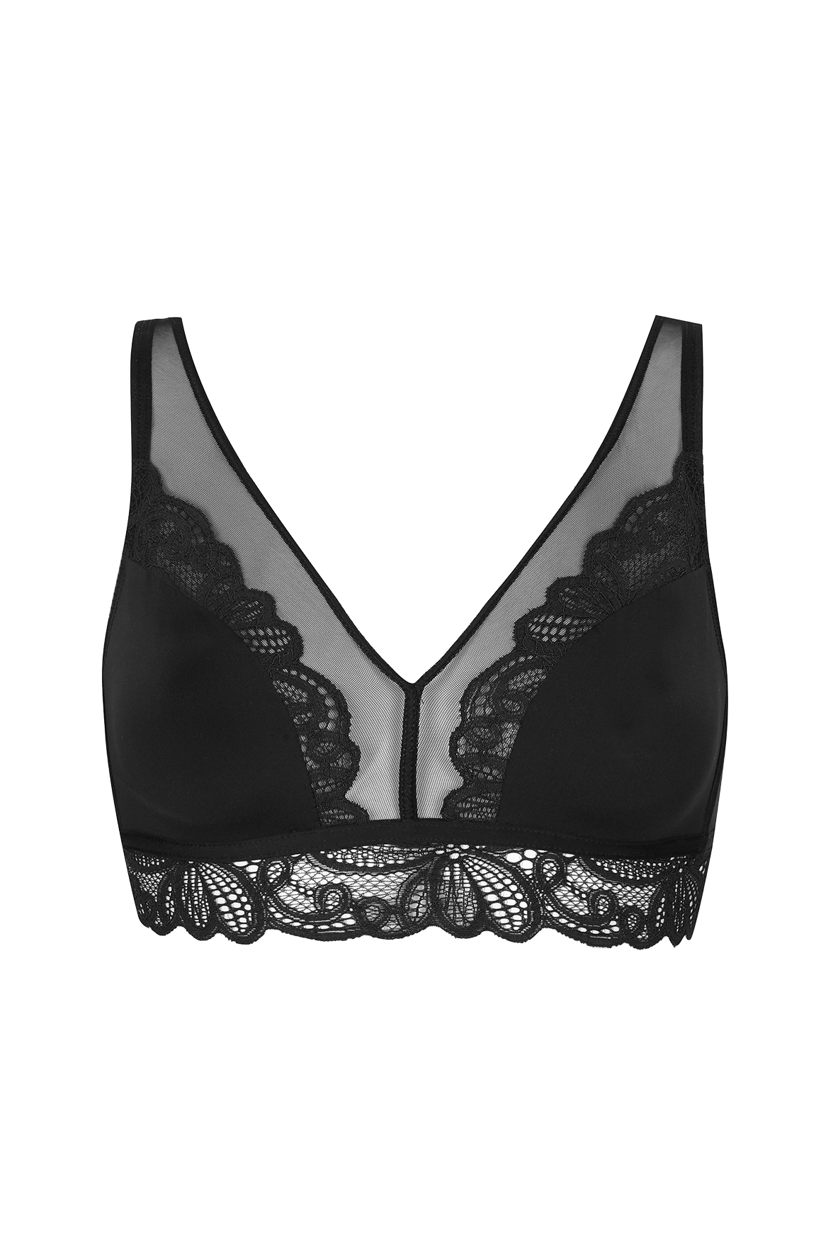 Soutien-gorge sans armatures Dentelle Envoûtante - Noir