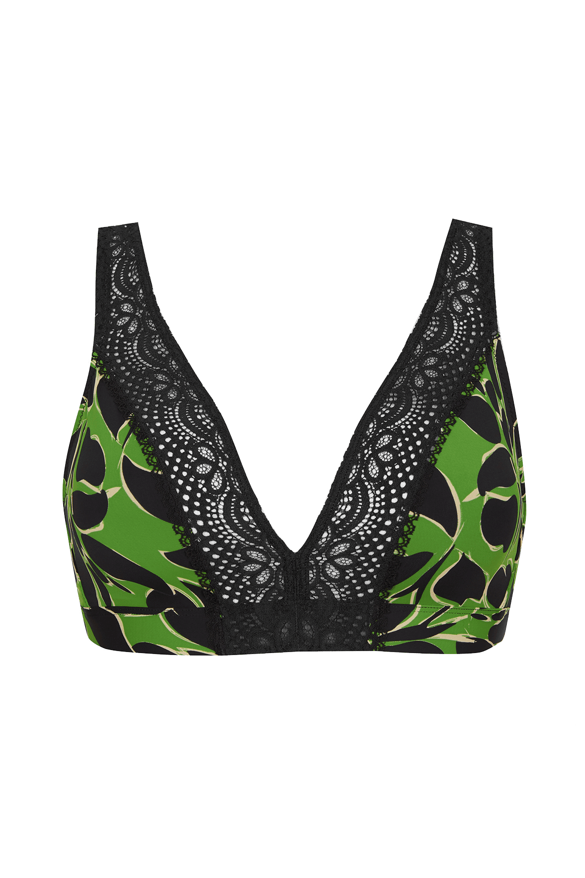 Soutien-gorge foulard sans armatures en dentelle et en microfibre L'irrésistible - Botanique