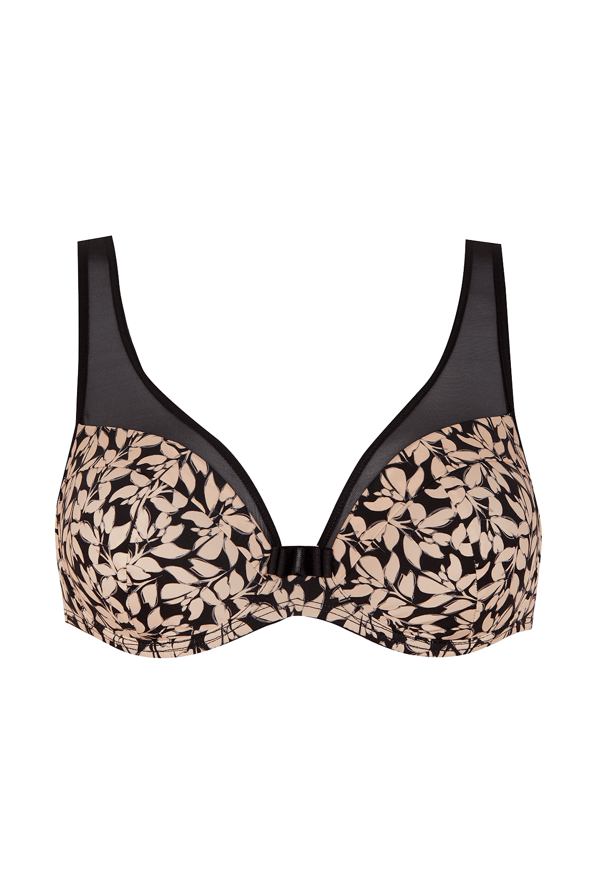 Soutien-gorge à armatures Tulle Design - Noir végétal