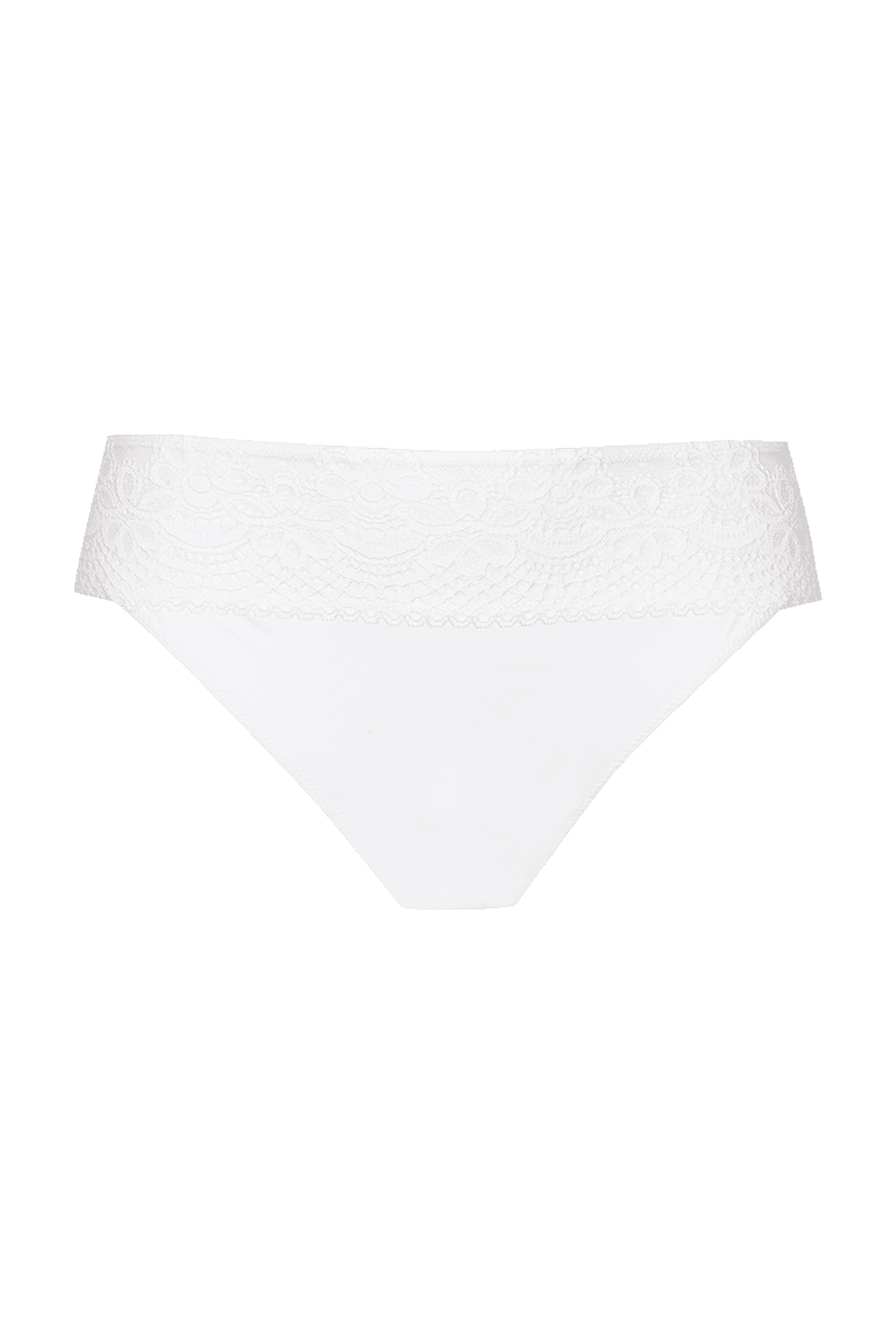 Slip brésilien dentelle et microfibre L'irrésistible - Blanc