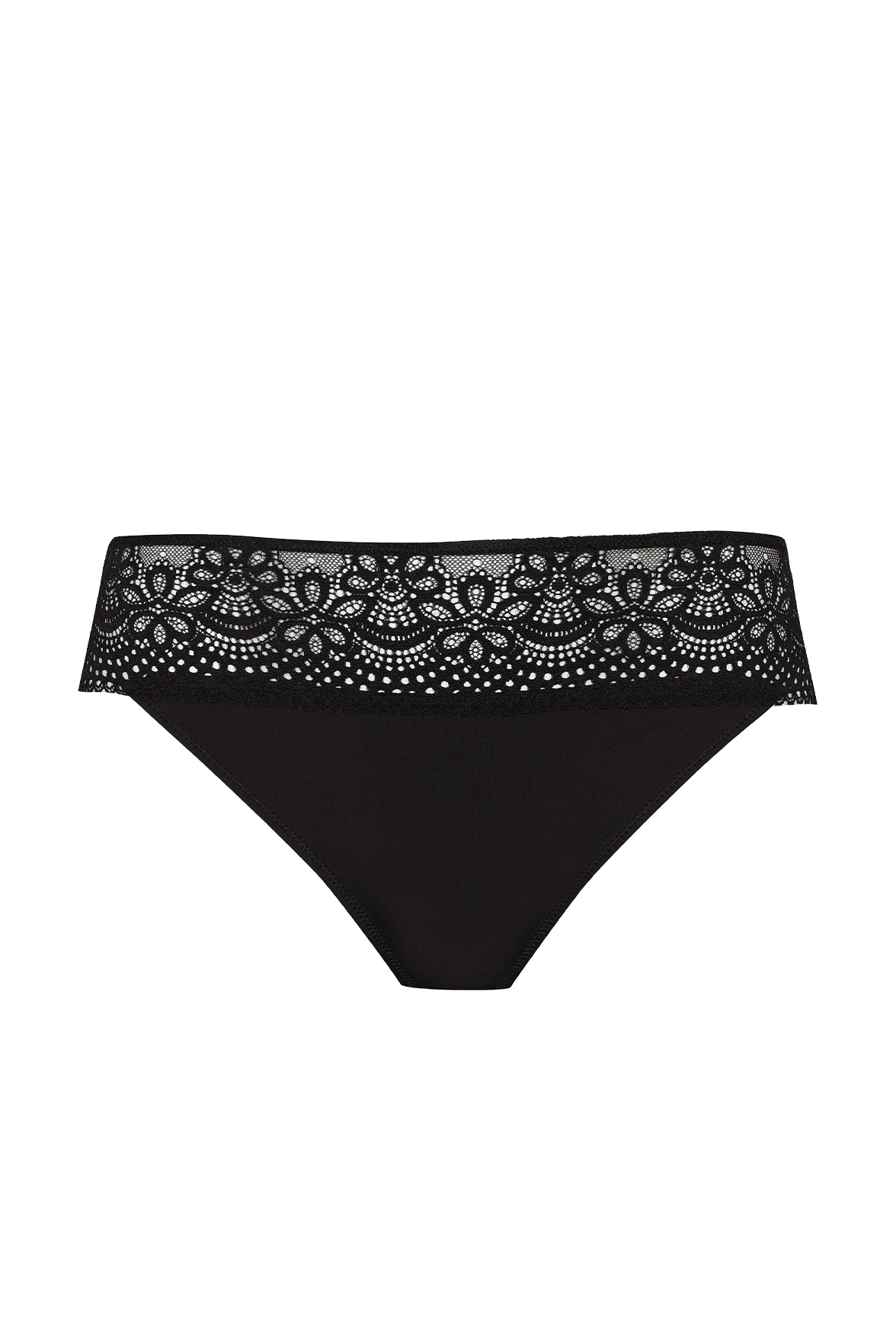 Slip brésilien dentelle et microfibre L'irrésistible - Noir