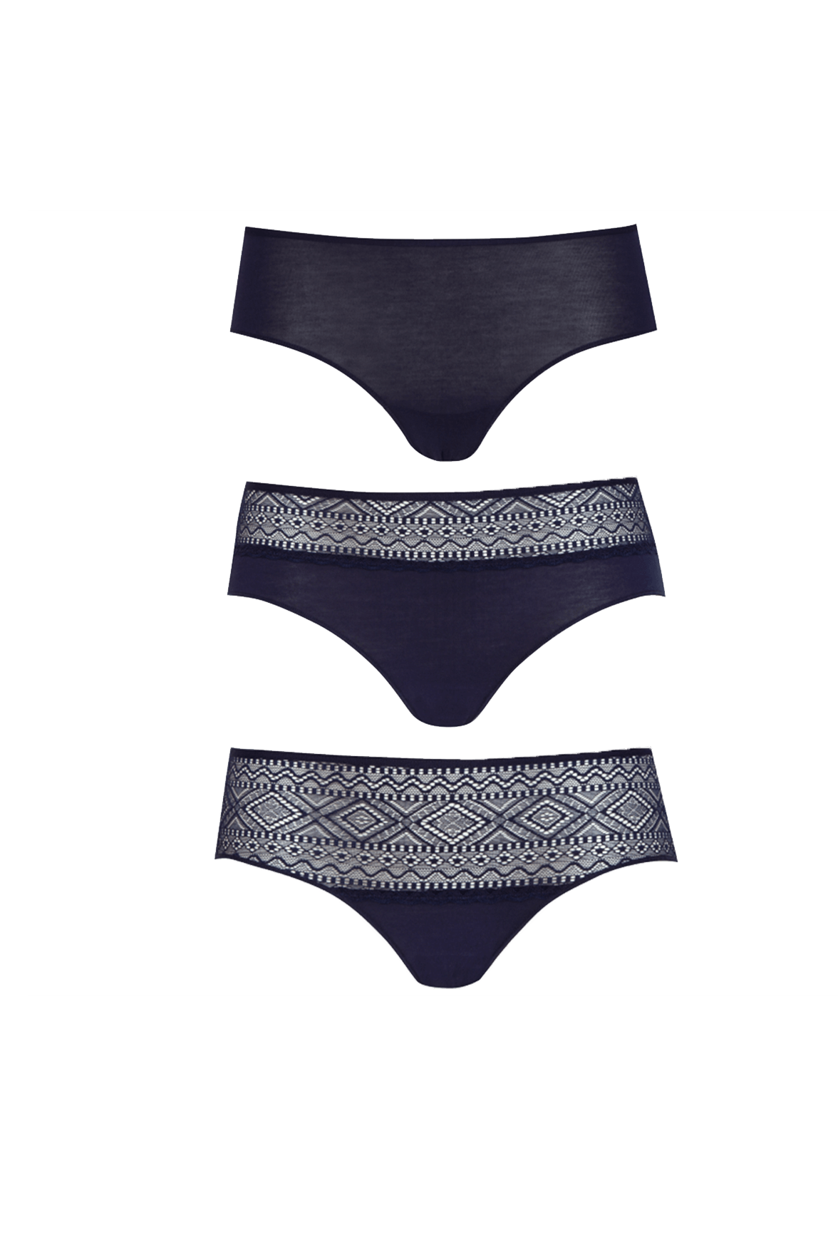 Lot de 3 Slips - Trio Modal - Bleu nuit