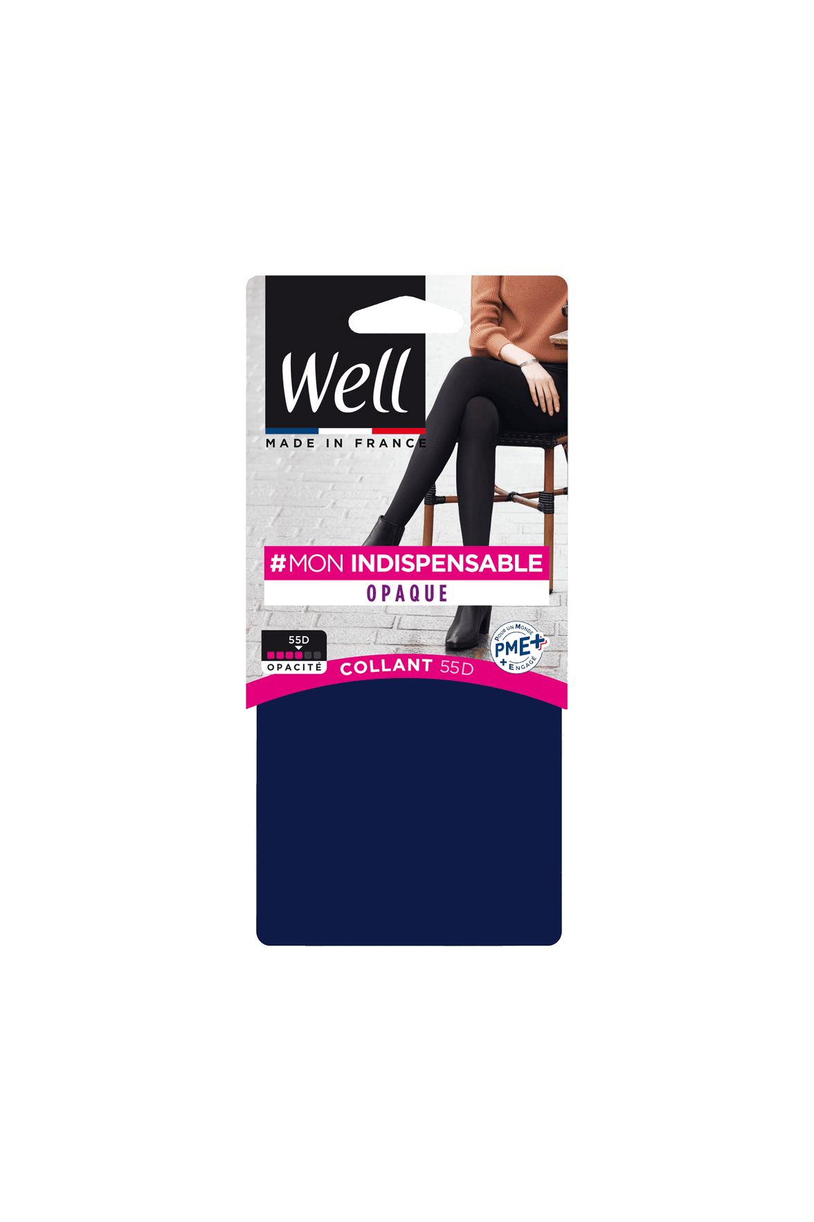 Collant Opaque 55D Mon Indispensable - Bleu nuit