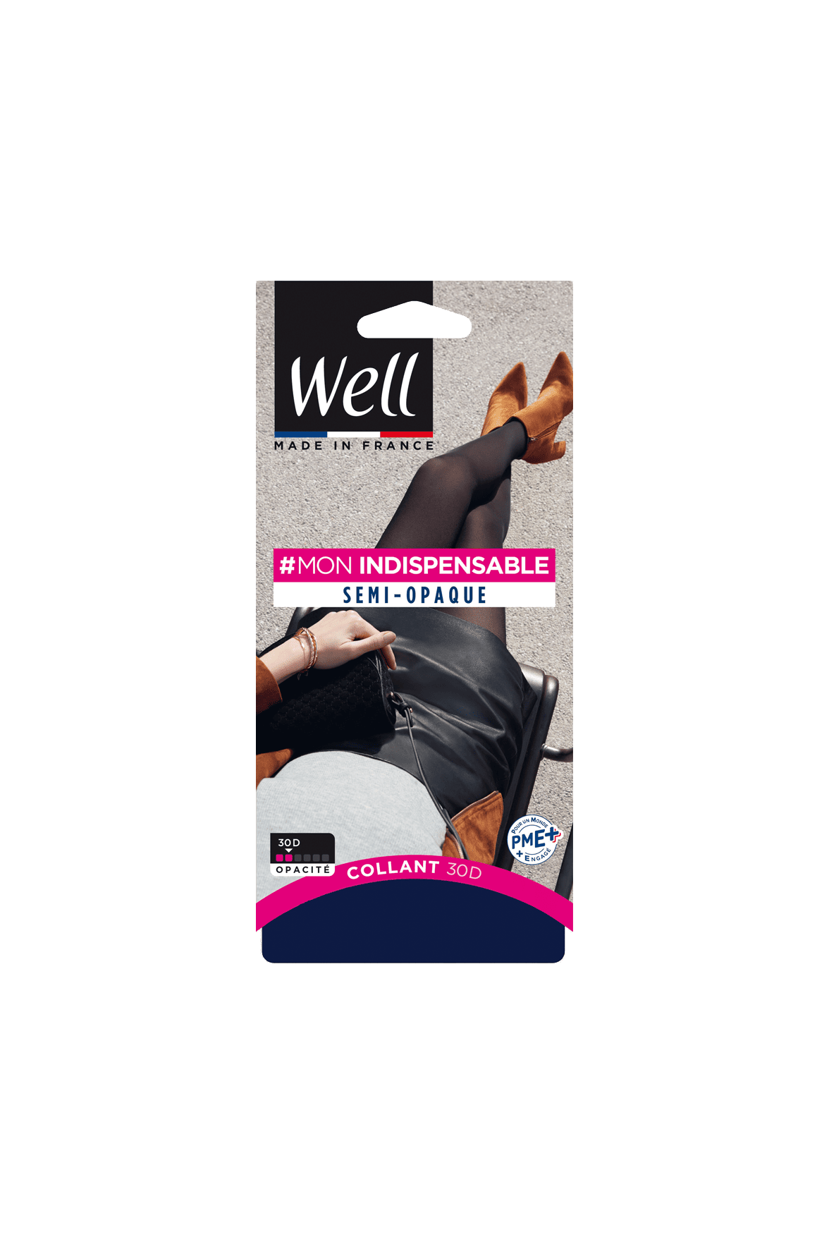 Collant Semi-Opaque 30D Mon Indispensable - Bleu nuit