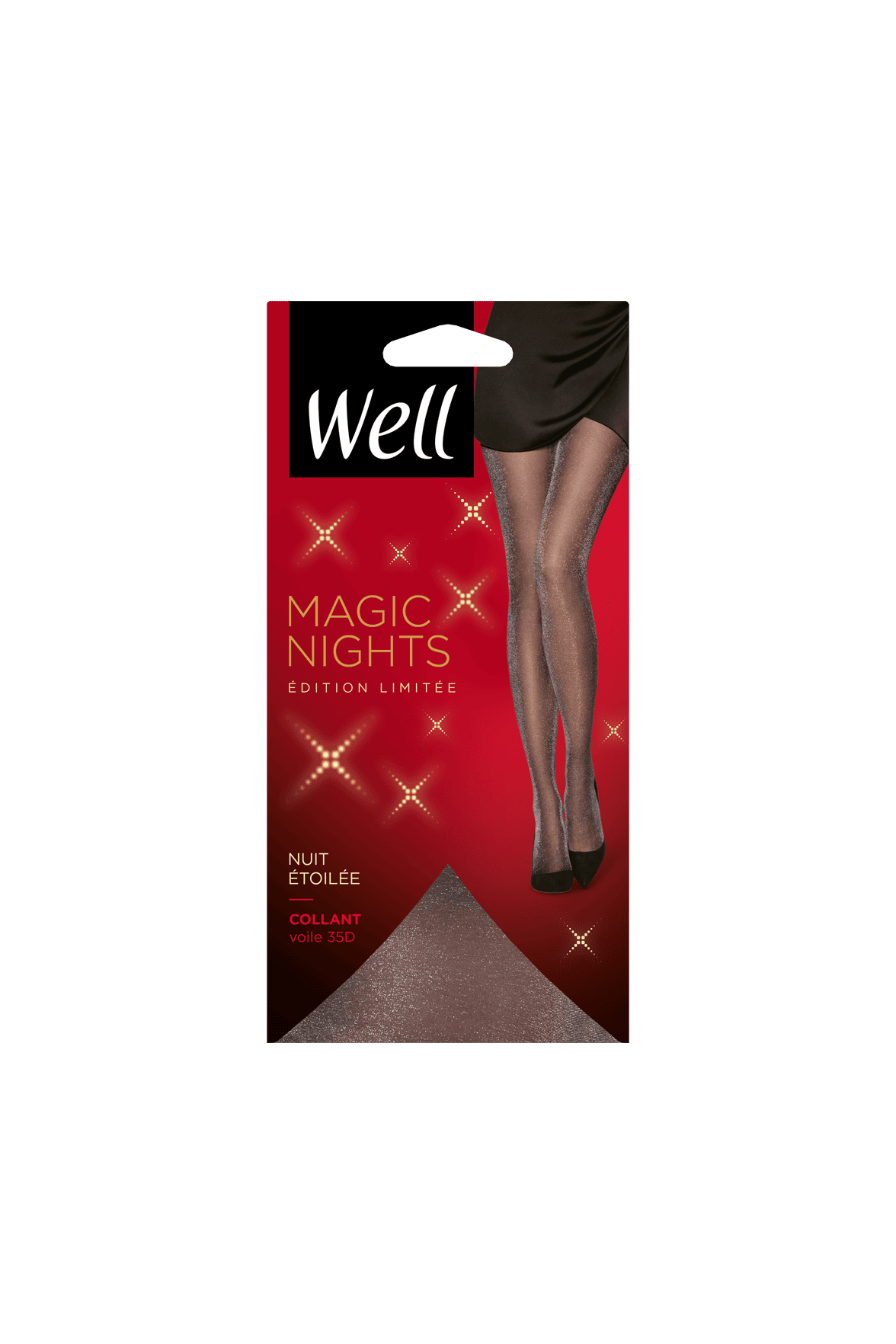 Collant Fantaisie 35D Nuit Etoilée Magic Nights - Noir ébène