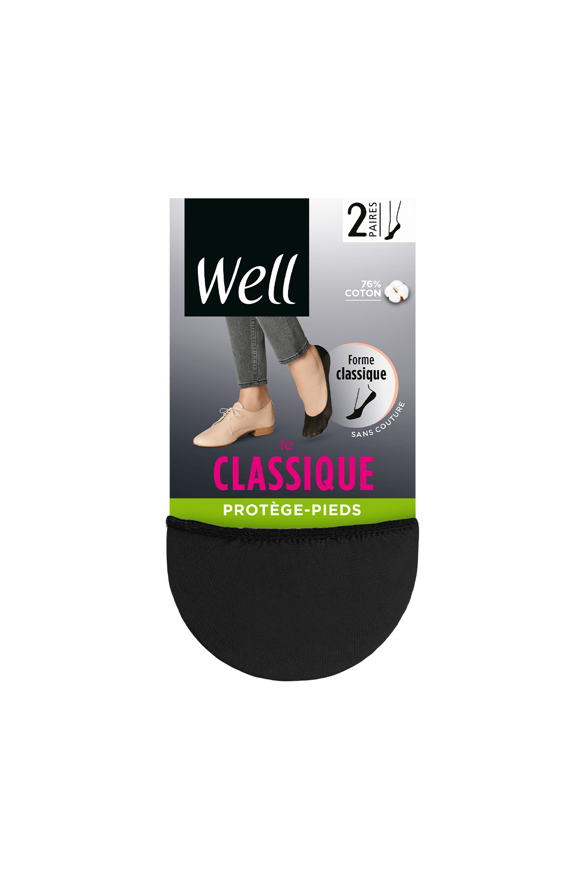 Lot de 2 paires de Protège-Pieds Le Classique - Noir