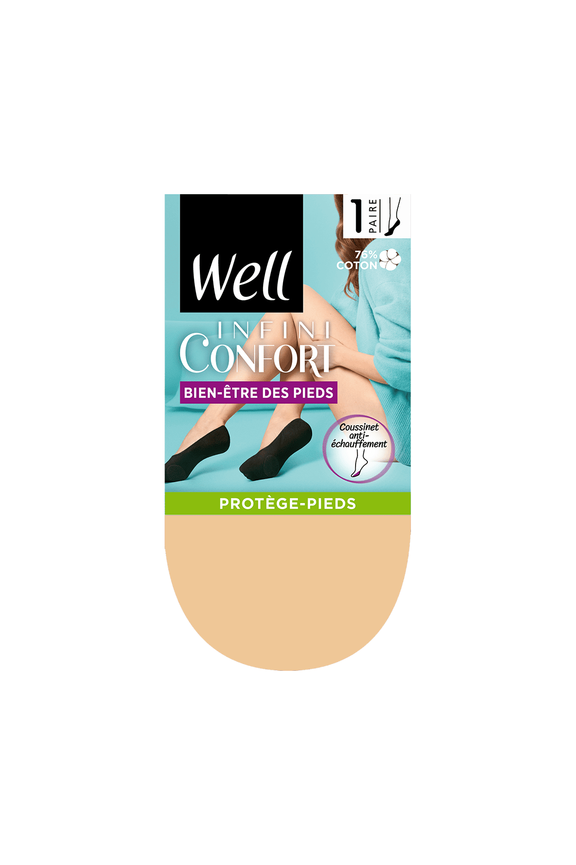 Protège-Pieds Bien-Etre des Pieds Well Infini Confort - Naturel