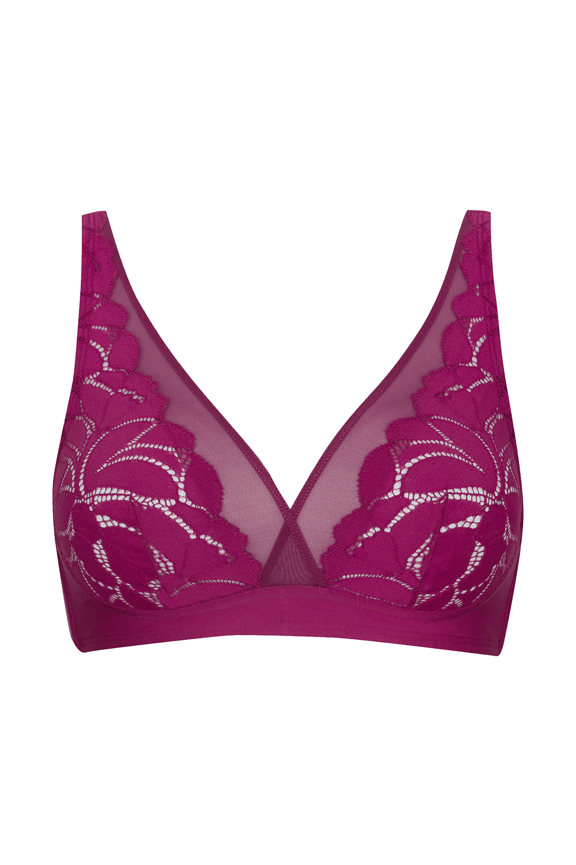 Soutien-gorge sans armatures Dentelle Prodigieuse - Fuchsia