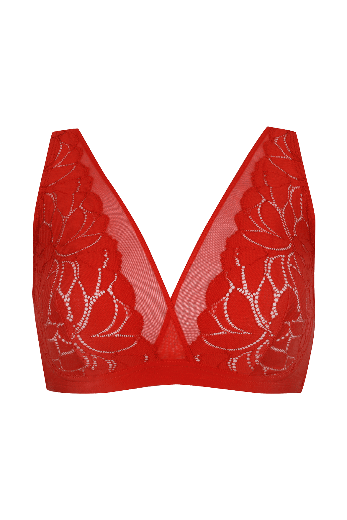 Soutien-gorge sans armatures Dentelle Prodigieuse - Rouge lumineux
