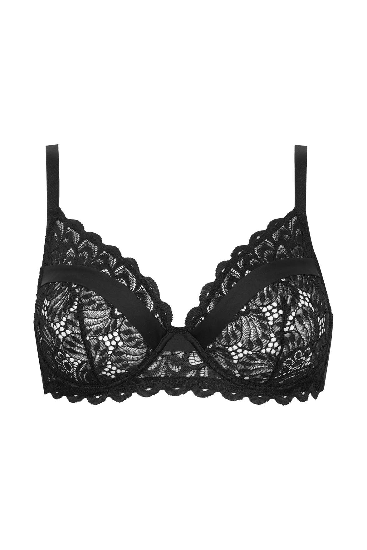 Soutien-gorge à armatures Dentelle Audacieuse - Noir