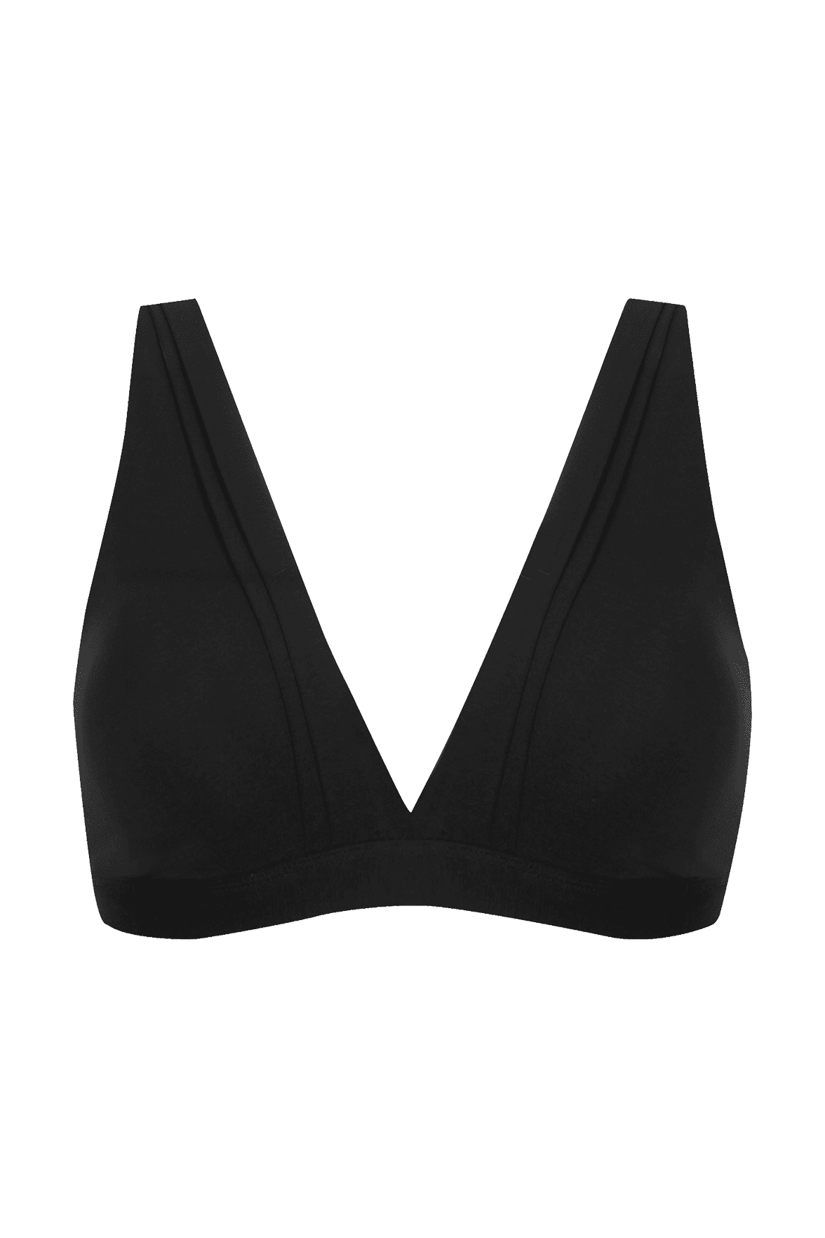 Soutien-gorge sans armatures Tulle Design Coton - Noir