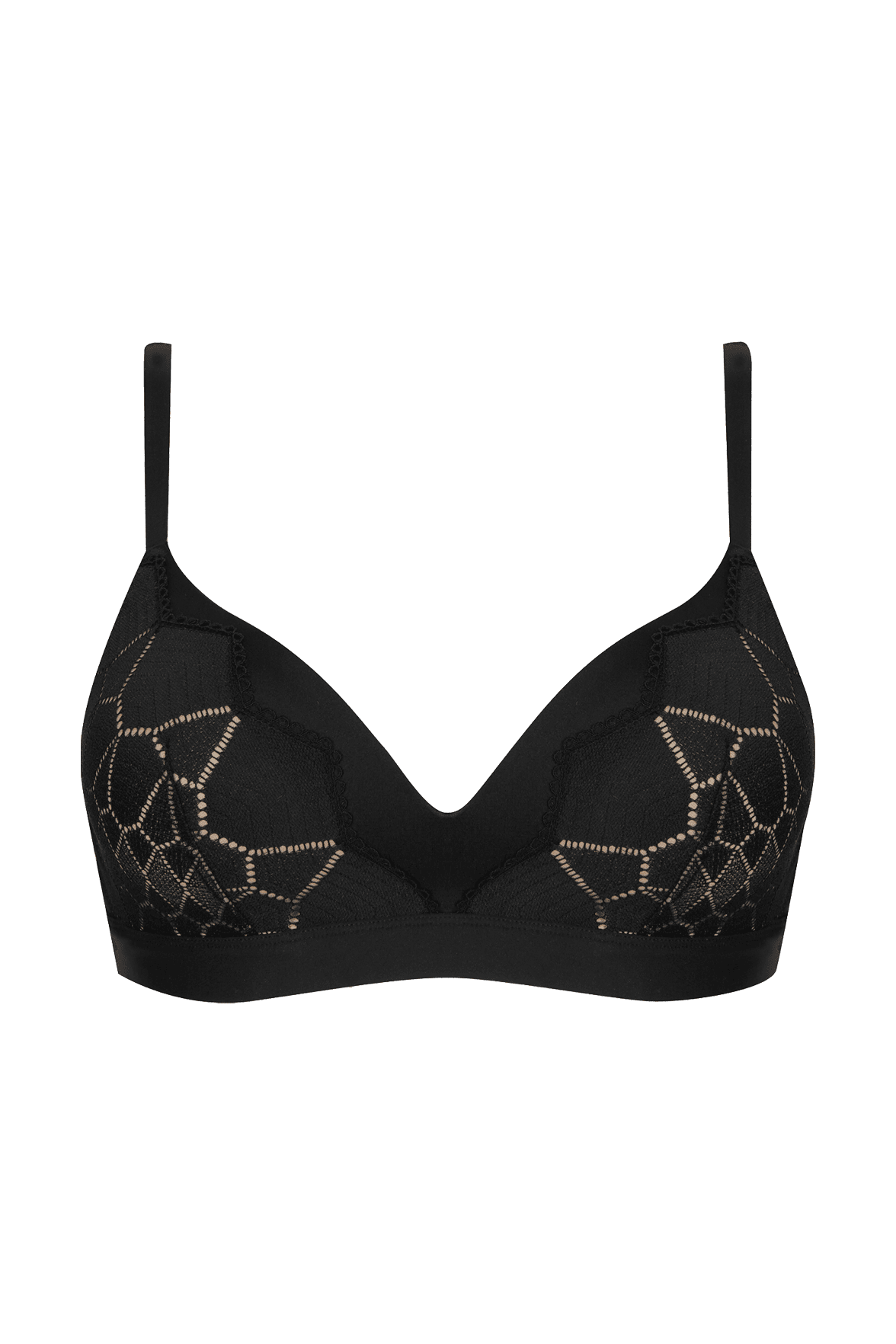 Soutien-gorge sans armatures coques souples Harmonie - Noir