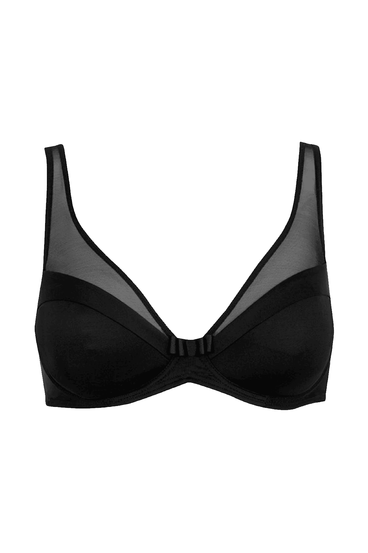 Soutien-gorge à armatures Tulle Design - Noir