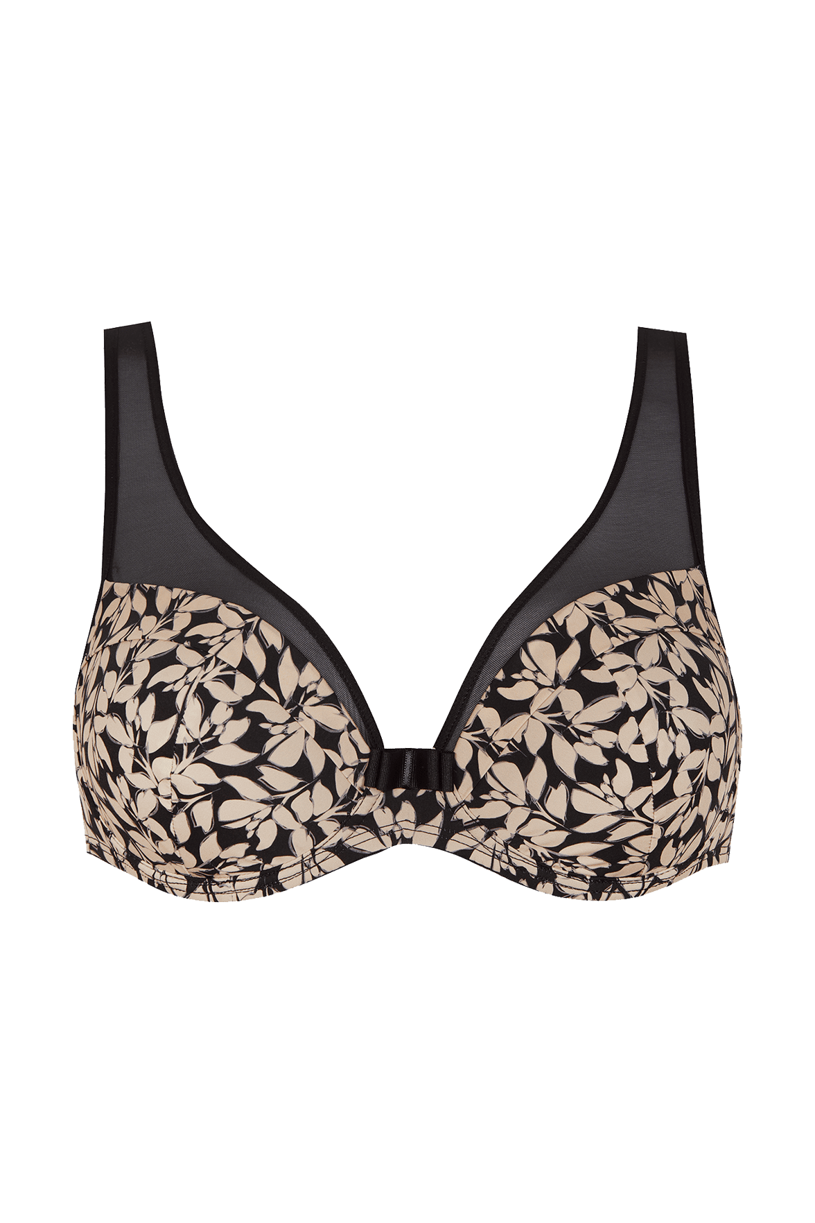 Soutien-gorge coques Tulle Design - Noir végétal