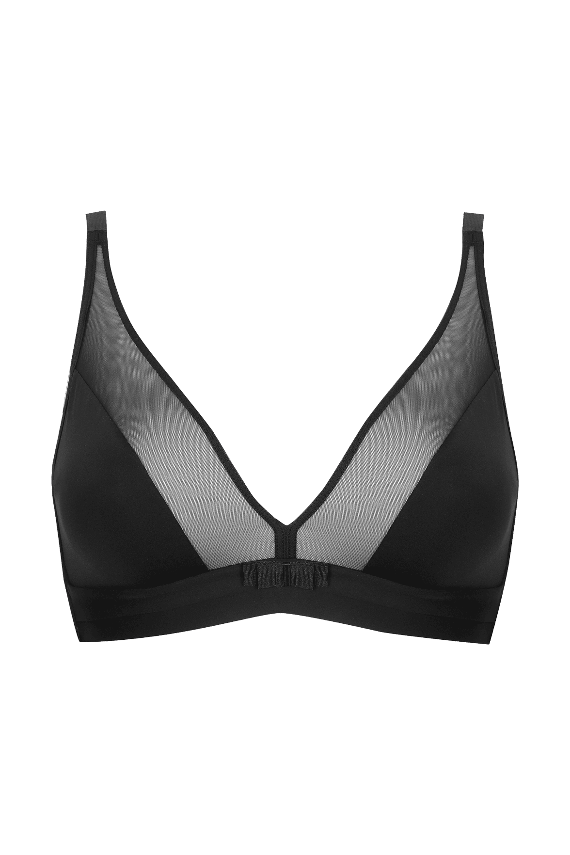 Soutien-gorge sans armatures Tulle Design - Noir