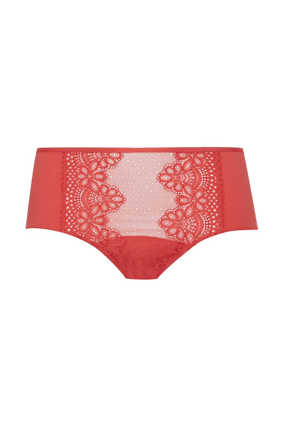 Shorty en dentelle et microfibre L'irrésistible - Corail