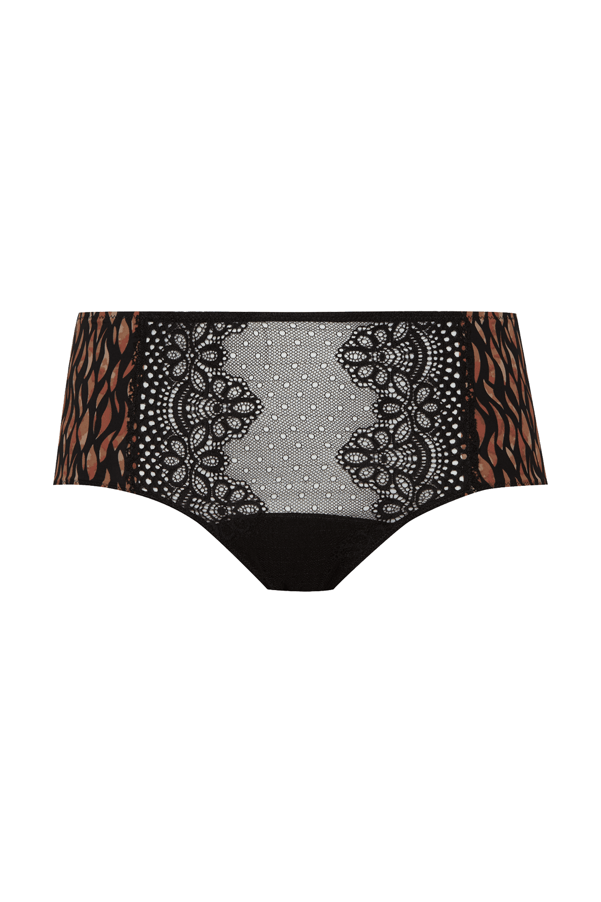 Shorty en dentelle et microfibre L'irrésistible - Fauve