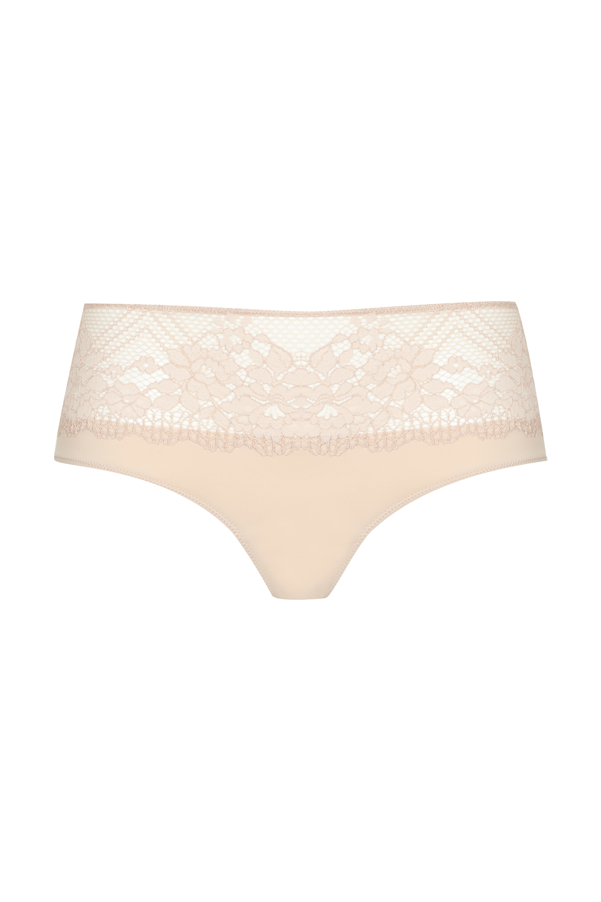 Shorty Résille Florale - Nude