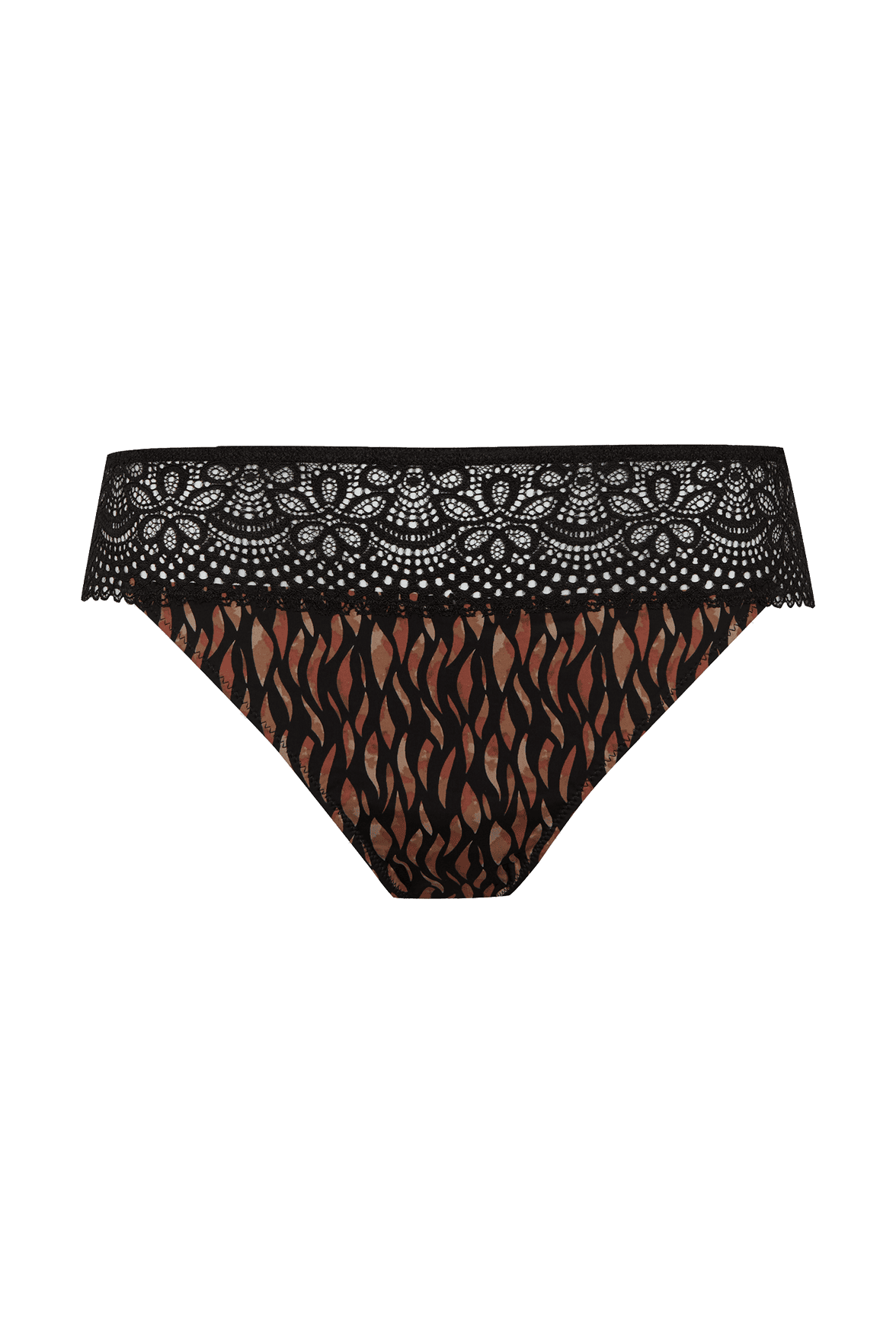 Slip brésilien dentelle et microfibre L'irrésistible - Fauve