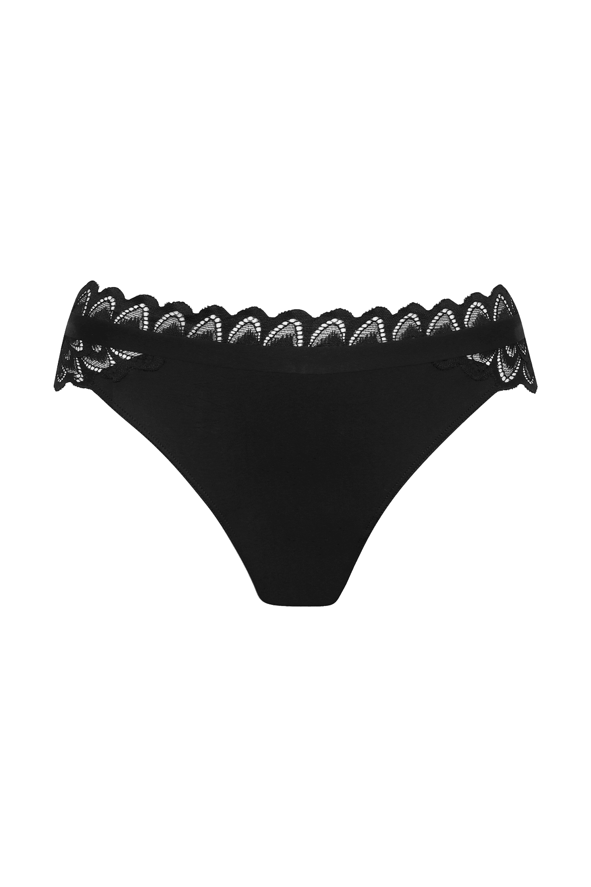 Slip brésilien Dentelle Audacieuse - Noir