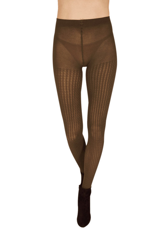 Collant Torsades 160D Allure d'Hiver - Kaki