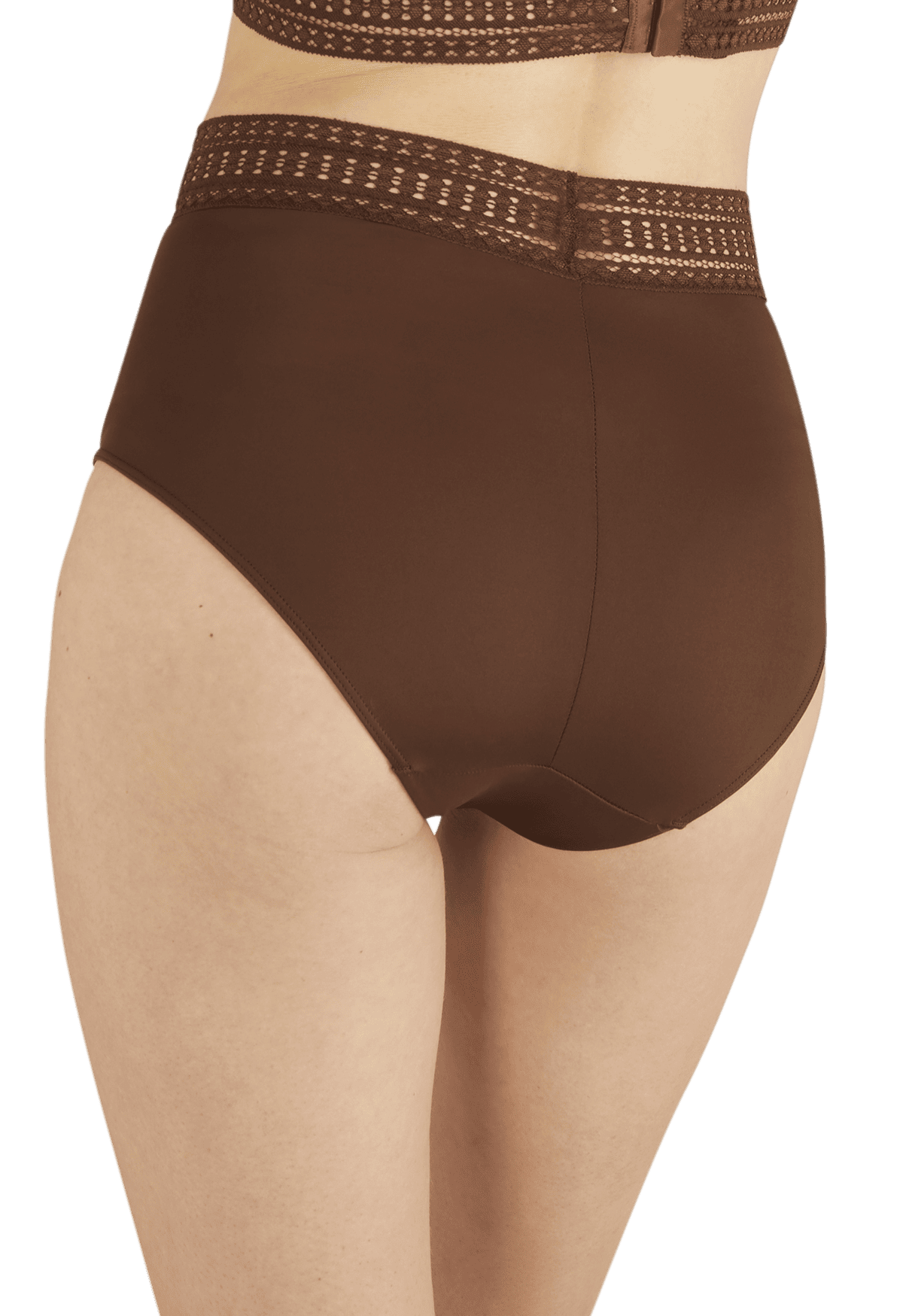 Culotte taille haute Arty Graphik - Chocolat