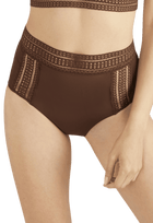 Culotte taille haute Arty Graphik - Chocolat