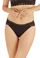 Slip brésilien Dentelle Audacieuse - Noir
