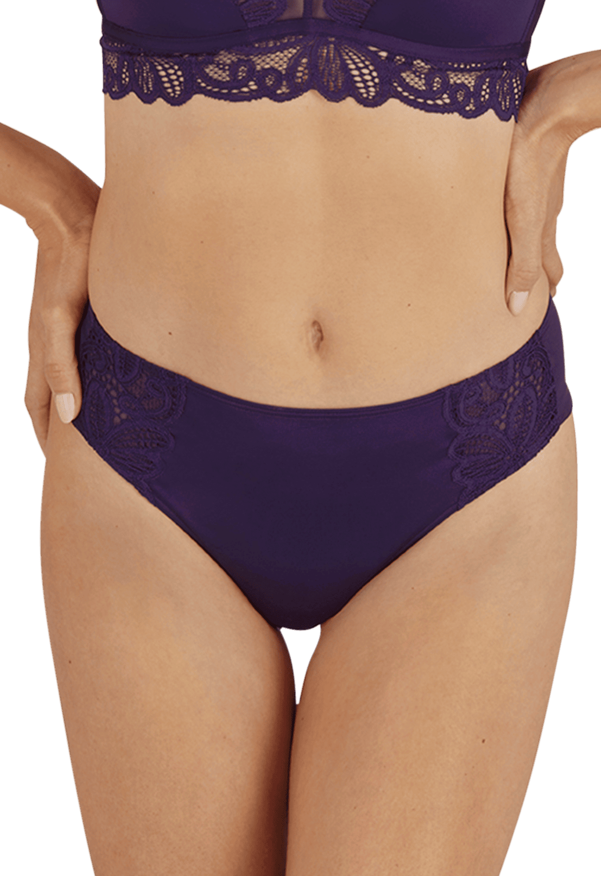 Tanga Dentelle Envoûtante - Bleu nuit