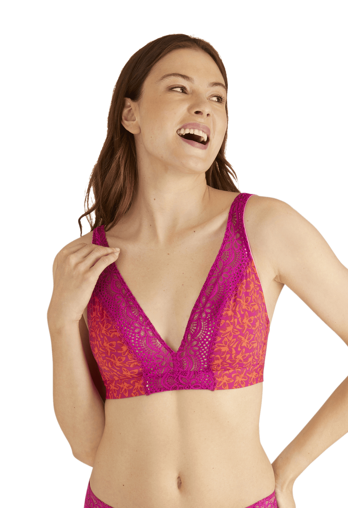 Soutien-gorge foulard sans armatures en dentelle et en microfibre L'irrésistible - Tiaré