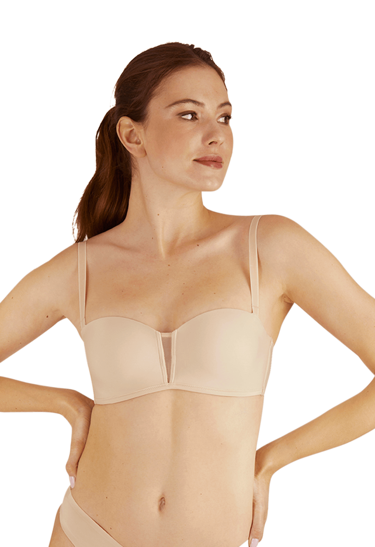 Soutien-gorge bandeau bretelles amovibles invisible Nuances - Nude