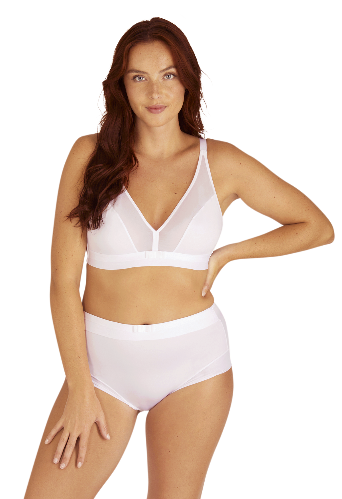 Soutien-gorge sans armatures Tulle Design - Blanc