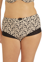 Shorty taille haute Tulle Design - Noir végétal