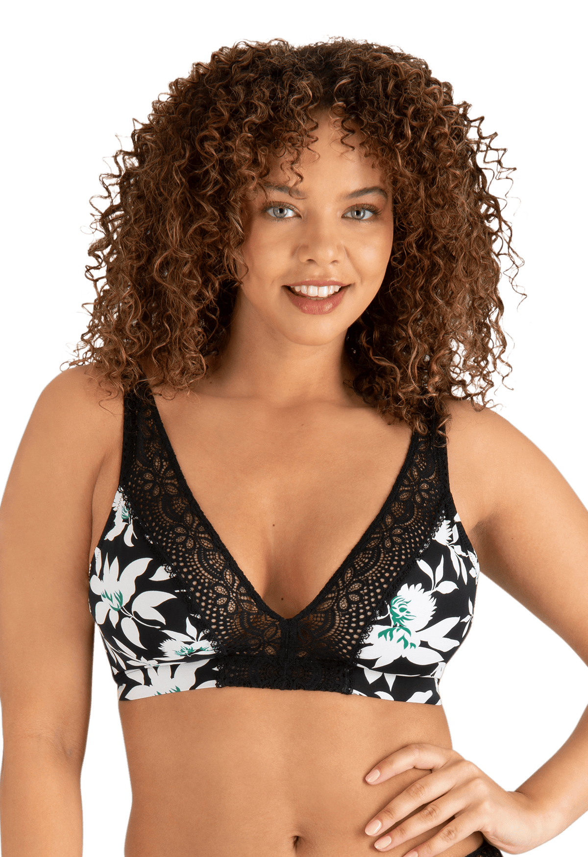 Soutien-gorge foulard sans armatures en dentelle et en microfibre L'irrésistible - Jasmin