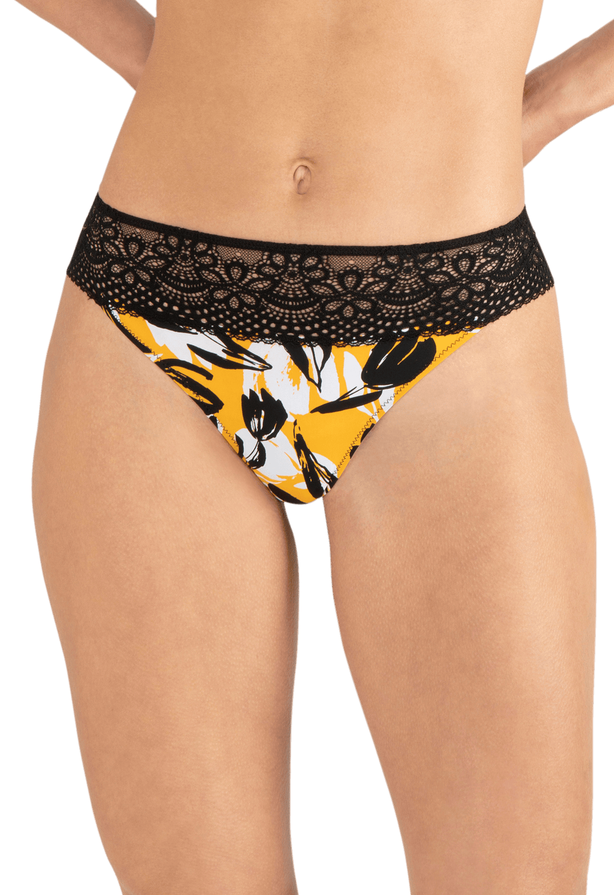 Slip brésilien dentelle et microfibre L'irrésistible - Esquisse