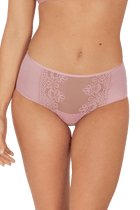Shorty en dentelle et microfibre L'irrésistible - Lilas