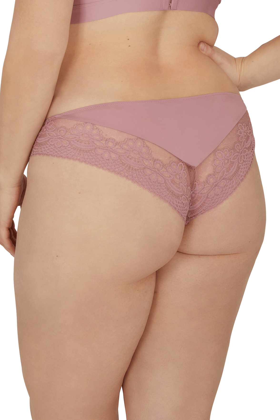 Slip brésilien dentelle et microfibre L'irrésistible - Lilas