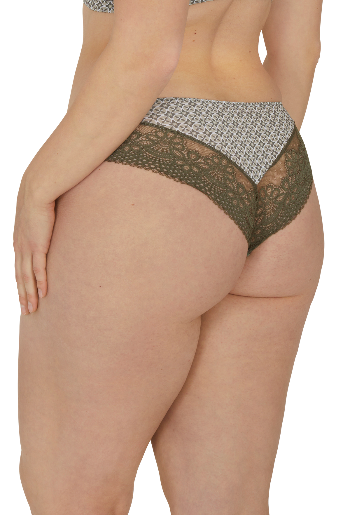 Slip brésilien dentelle et microfibre L'irrésistible - Mosaique