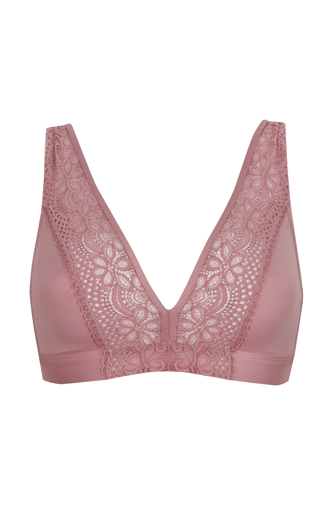 Soutien-gorge foulard sans armatures en dentelle et en microfibre L'irrésistible - Lilas