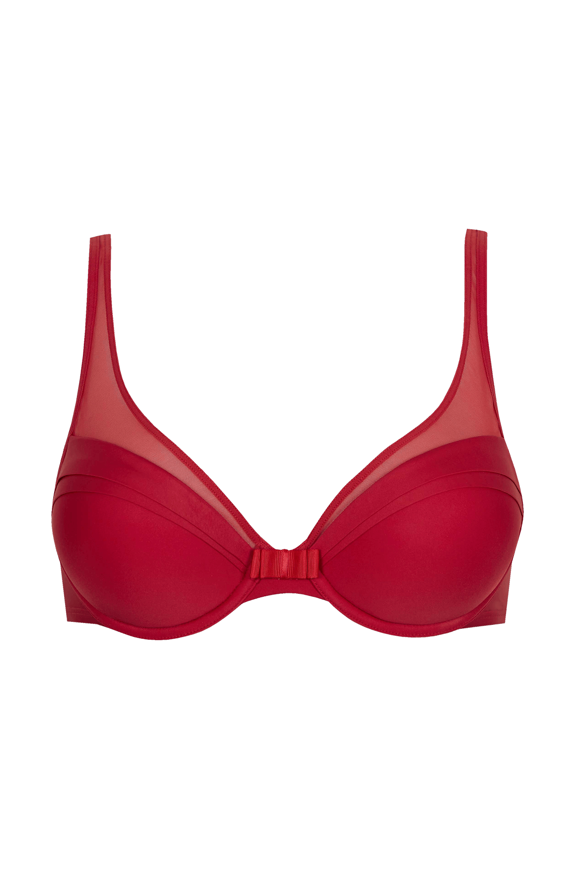 Soutien-gorge coques Tulle Design - Rouge ardent