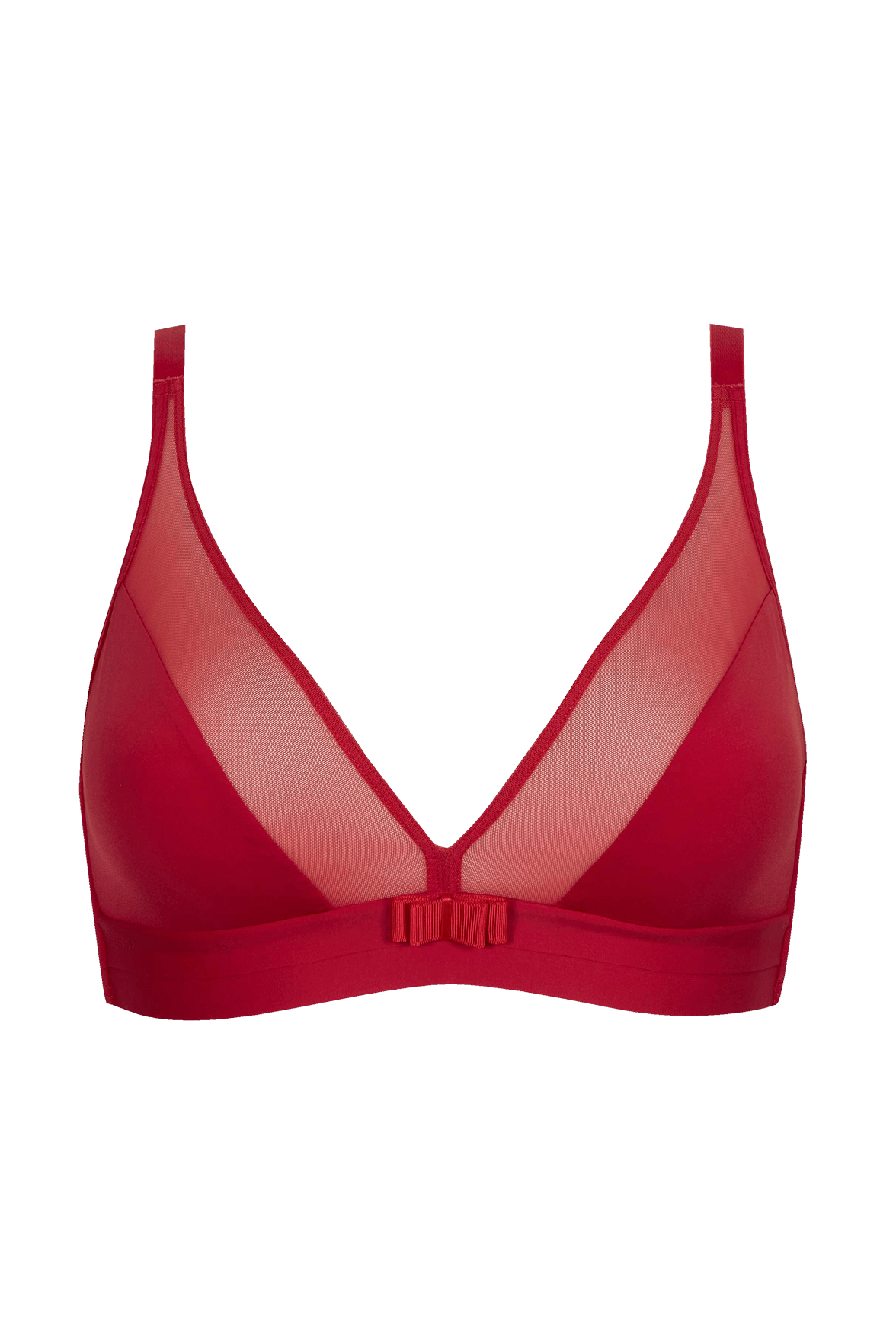 Soutien-gorge sans armatures Tulle Design - Rouge ardent