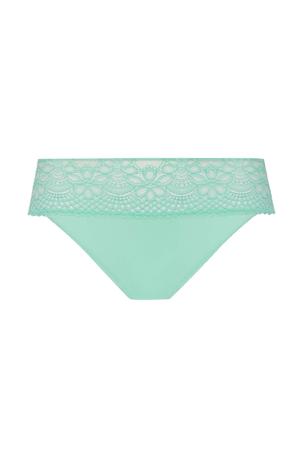 Slip brésilien dentelle et microfibre L'irrésistible - Vert amande