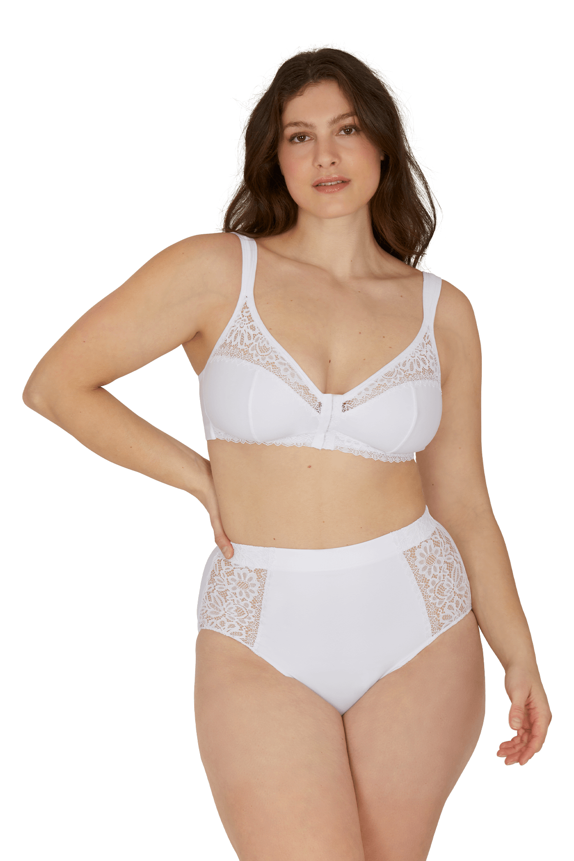 Soutien-gorge sans armatures agrafage avant Well Allure - Blanc
