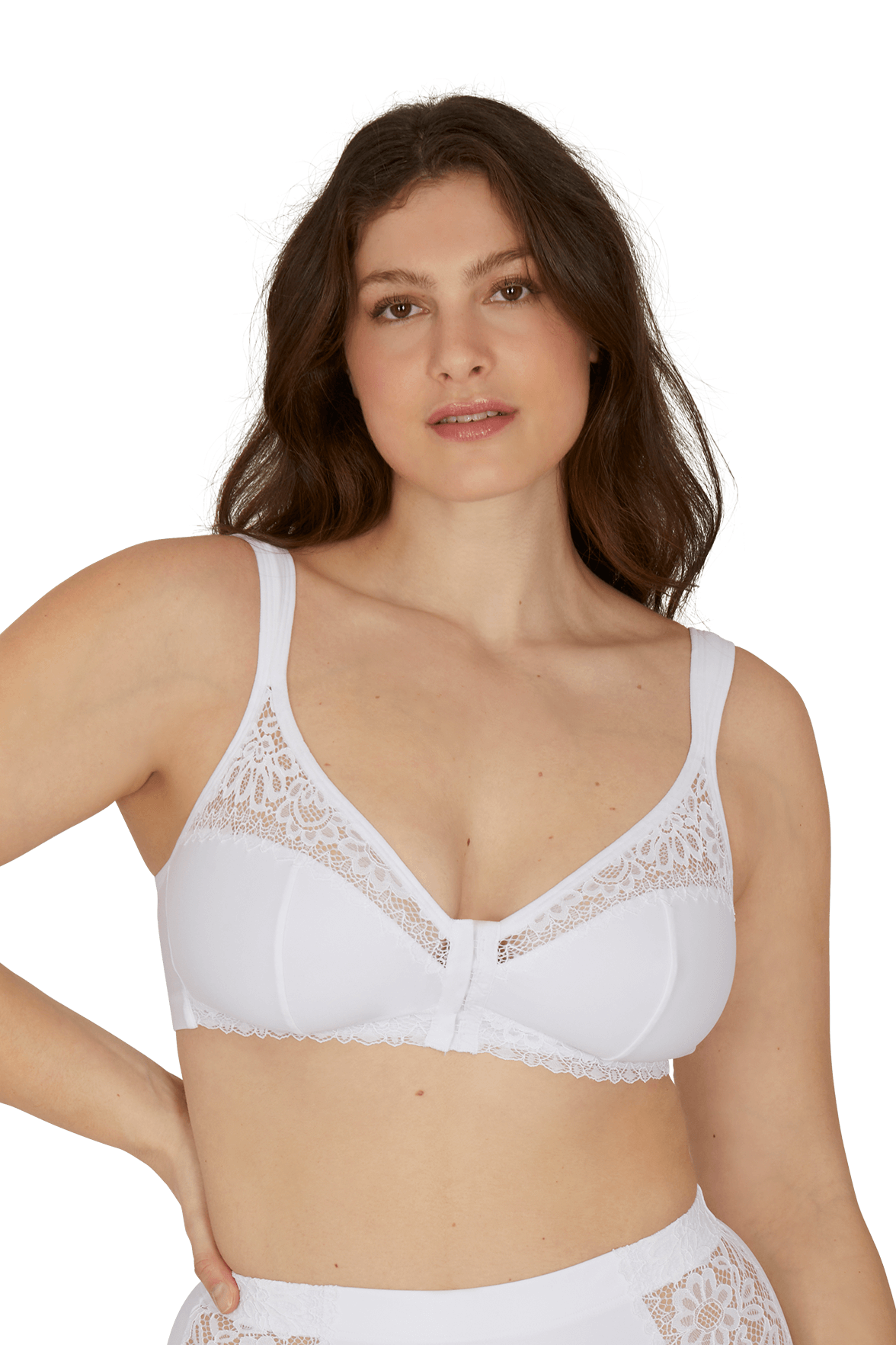 Soutien-gorge sans armatures agrafage avant Well Allure - Blanc